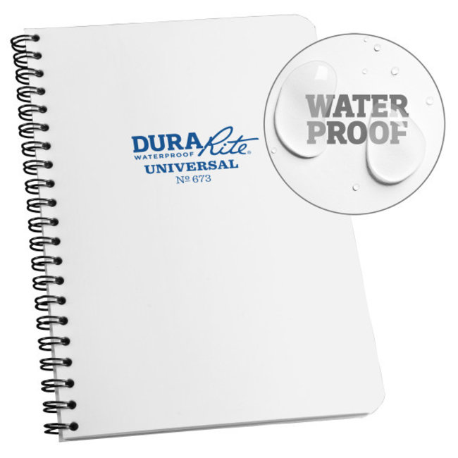 Rite in the Rain DURARITE SIDE SPIRAL NOTEBOOK - WHITE (673)