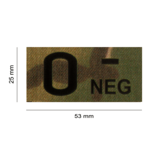 Clawgear O Neg IR PATCH MULTICAM - INFRAROOD BLOEDGROEP