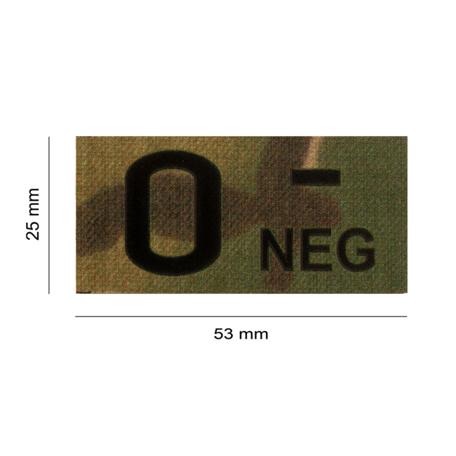 Clawgear O Neg IR PATCH MULTICAM - INFRAROOD BLOEDGROEP