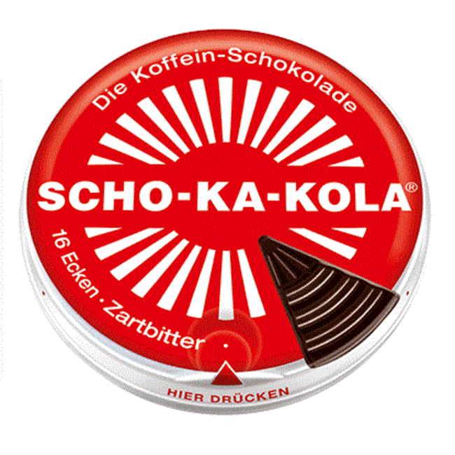 SCHO-KA-KOLA  Scho-KA-Kola Cafeine Chocolade Puur (Rood)