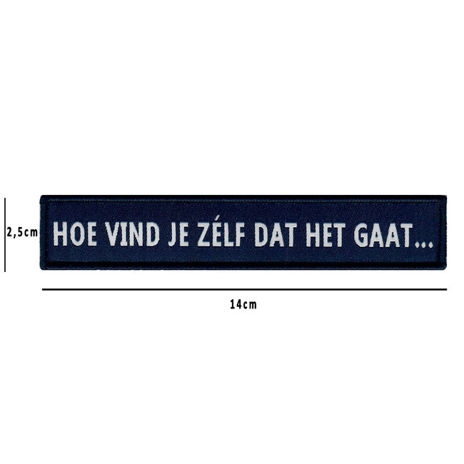 Applied Store Hoe vind je zelf dat het gaat - Naamlint Patch  - Donkerblauw