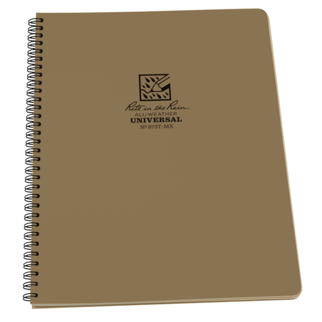 Maxi SideSpiral Notebook, 8.5" x 11", Tan Cover (973TMX) Applied