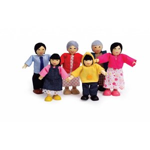 Hape Poppenhuis poppetjes Happy Family Asian