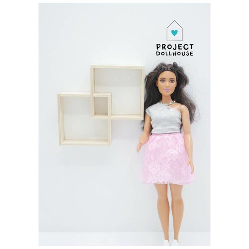 Project Dollhouse Wandmeubel twee vakken Barbie Project Dollhouse Wandmeubel twee vakken Barbie