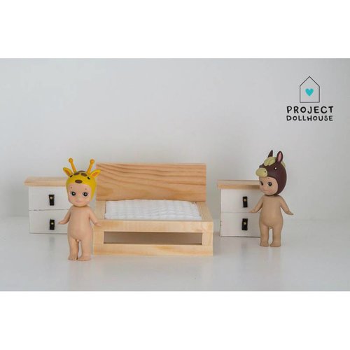 Project Dollhouse Poppenhuis Nachtkastjes Set Wit Project Dollhouse Poppenhuis Nachtkastjes Set Wit