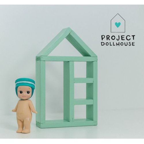 Project Dollhouse Poppenhuis Huisjeskast Mintgroen Project Dollhouse Poppenhuis Huisjeskast Mintgroen