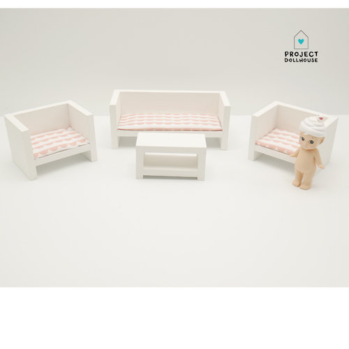 Project Dollhouse Poppenhuis Zitkamer Wit Project Dollhouse Poppenhuis Zitkamer Wit