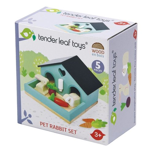 Tender Leaf Toys Poppenhuis Huisdierenset Konijn