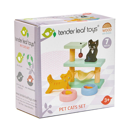 Tender Leaf Toys Poppenhuis Huisdierenset Katten