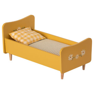 Maileg Houten Bed Mini - Geel