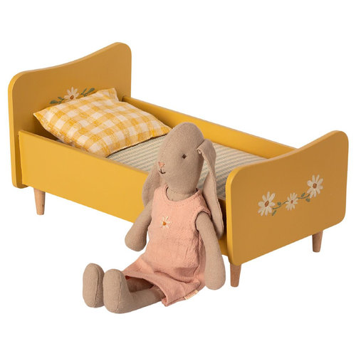 Maileg Houten Bed Mini - Geel