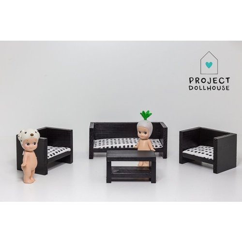 Project Dollhouse Zitkamer set Dicht Zwart Project Dollhouse Zitkamer set Dicht Zwart