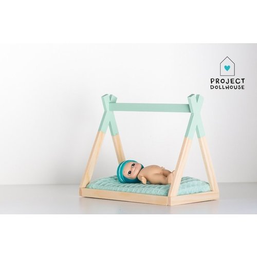 Project Dollhouse Tipi Bed Open Model Mintgroen Project Dollhouse Tipi Bed Open Model Mintgroen