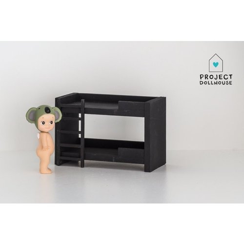 Project Dollhouse Stapelbed Zwart Project Dollhouse Stapelbed Zwart