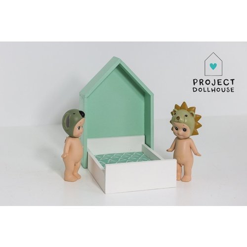 Project Dollhouse Huisjesbed Mintgroen Project Dollhouse Huisjesbed Mintgroen