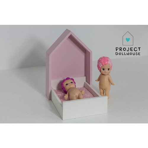 Project Dollhouse Huisjesbed Pastelroze Project Dollhouse Huisjesbed Pastelroze