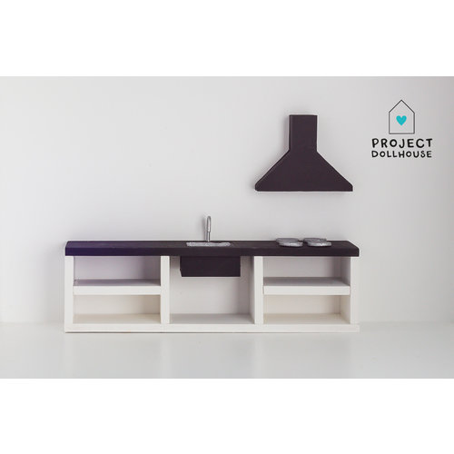 Project Dollhouse Keuken Zwart 25 cm Project Dollhouse Keuken Zwart 25 cm