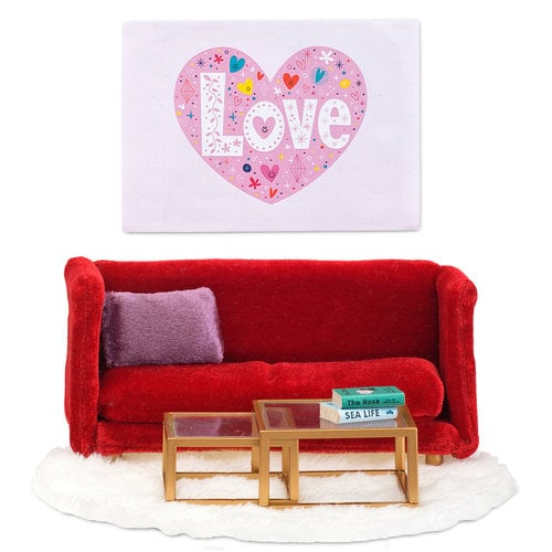 Lundby Poppenhuis Woonkamer Rood