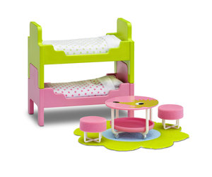 Mathy by Bols boomhut stapelbed met glijbaan jungle groen