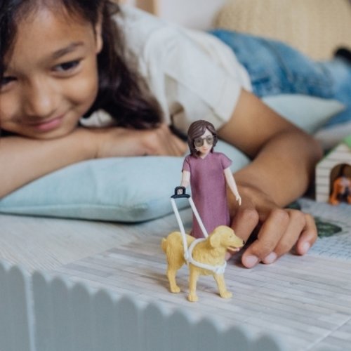 Lundby Poppenhuis Vrouw met Hulphond