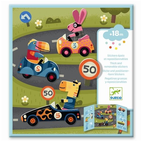 Djeco Creatief met Stickers - Auto's