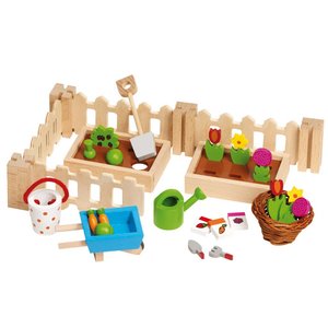 Goki Poppenhuis Houten Tuinset