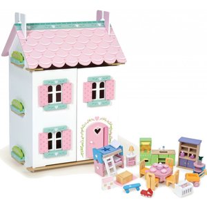 Le Toy Van Poppenhuis Sweetheart Cottage inclusief meubeltjes