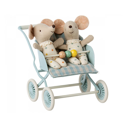 Maileg Wandelwagen  - Babymuis - Mint