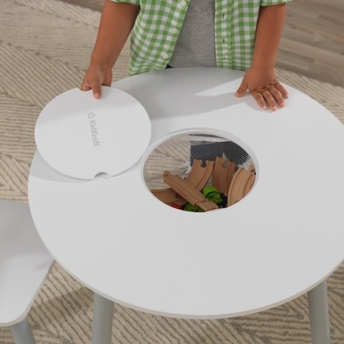 Kidkraft Ronde Tafel met 2 Stoelen Grijs