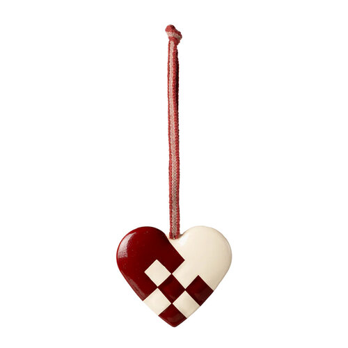 Maileg Metaal Ornament Klein Hart - Rood