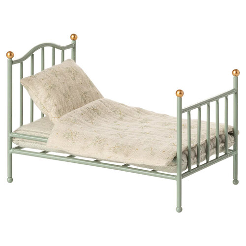 Maileg Vintage Bed Muis - Mint Maileg Vintage Bed Muis - Mint