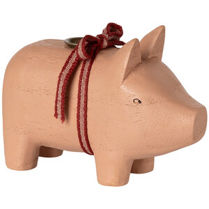 Maileg Houten Kaarsenhouder Varken Roze - Klein Maileg Houten Kaarsenhouder Varken Roze - Klein