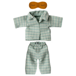 Maileg Pyjama Vader Muis  - Mint / Zand Maileg Pyjama Vader Muis  - Mint / Zand