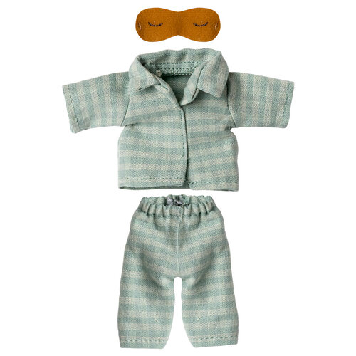 Maileg Pyjama Vader Muis - Mint / Zand Maileg Pyjama Vader Muis - Mint / Zand