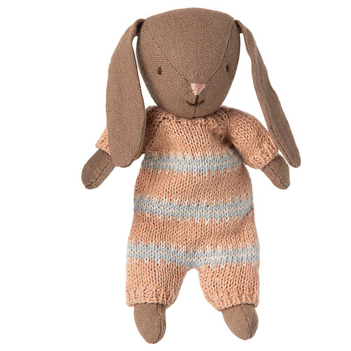Maileg Konijn Micro Bruin - Gebreid Pakje - Dusty Roze Maileg Konijn Micro Bruin - Gebreid Pakje - Dusty Roze
