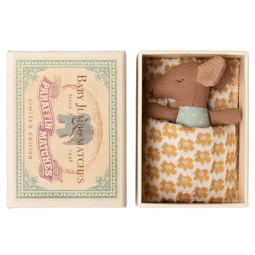 Maileg Baby Muis Sleepy / Wakey - Blue Maileg Baby Muis Sleepy / Wakey - Blue
