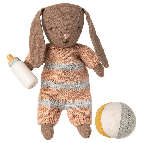 Maileg Set Konijn Micro Bruin - Dusty Roze Maileg Set Konijn Micro Bruin - Dusty Roze