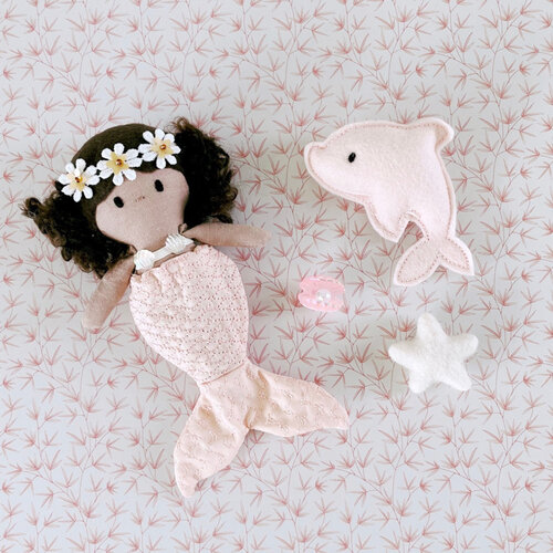 Kleine Lievelijne Poppenhuis Mermaid Kleding - Licht Roze