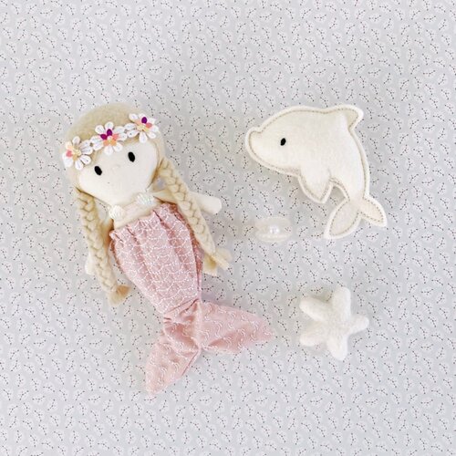 Kleine Lievelijne Mermaid Kleding - Roze