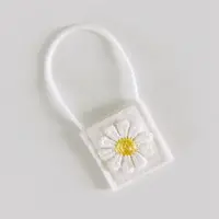 Poppenhuis Tasje met Bloem - Wit