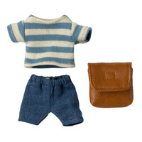 Kleding Set met Tas Bruin - Grote Broer Muis