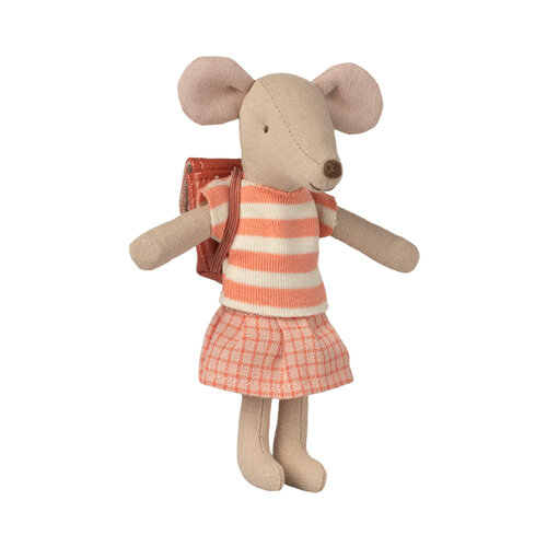 Maileg Kleding Set met Tas Koraal - Grote Zus Muis