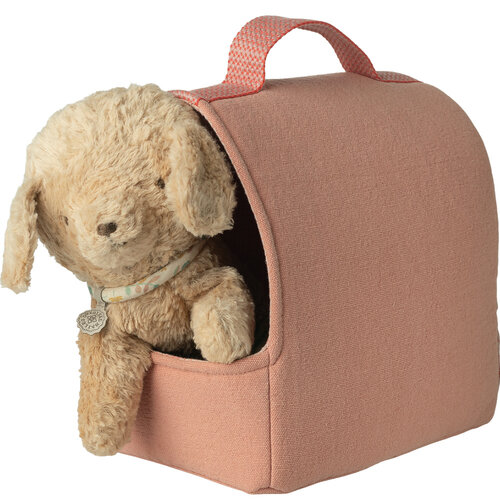 Maileg Draagmand Puppy - Coral