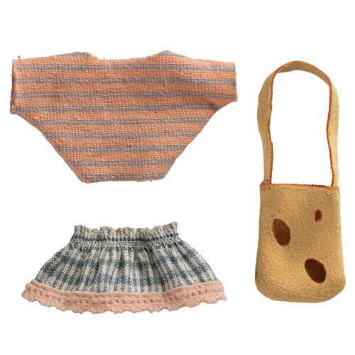Maileg Kleding Set met Tas - Kleine Zus Muis