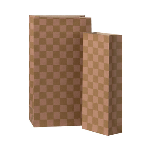 Maileg Cadeau zakje Rose/Oker Geblokt - Middel