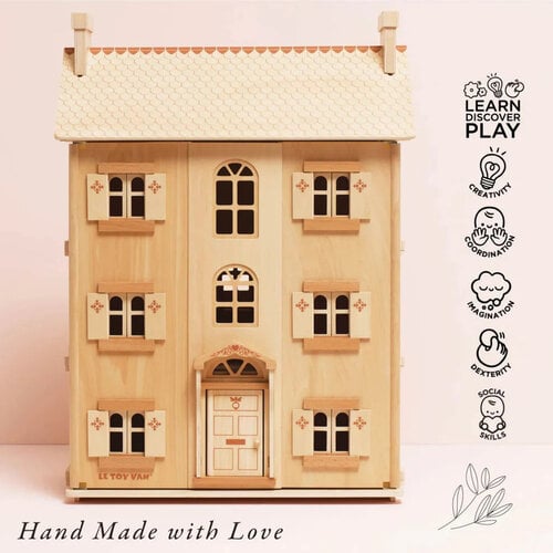 Le Toy Van Grand Natural Wooden Dollhouse
