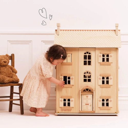 Le Toy Van Grand Natural Wooden Dollhouse