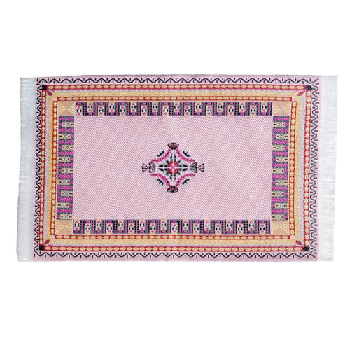 The Dolls House Emporium Poppenhuis Vloerkleed Soft Pink/Purple