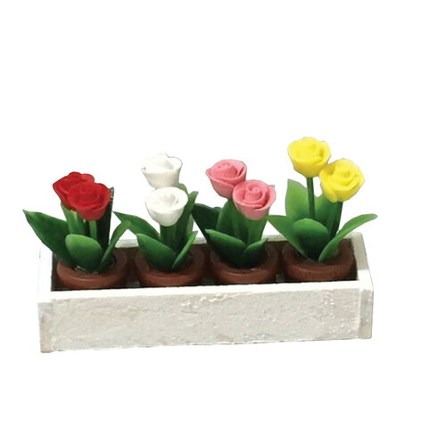 Streets Ahead Poppenhuis Plantenbak met Rozen