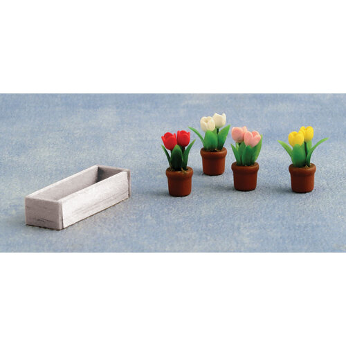 Streets Ahead Poppenhuis Plantenbak met Tulpen